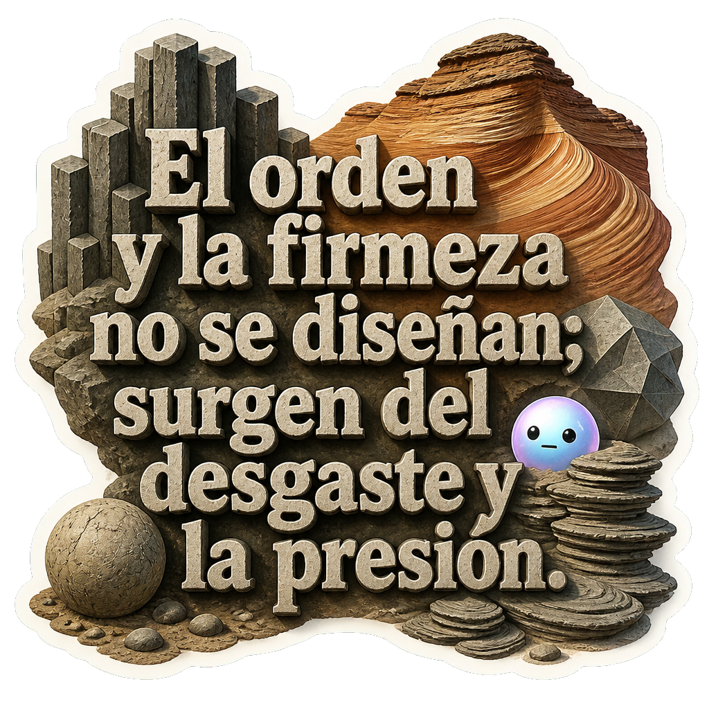 El orden y la firmeza no se diseñan; surgen del desgaste y la presión.