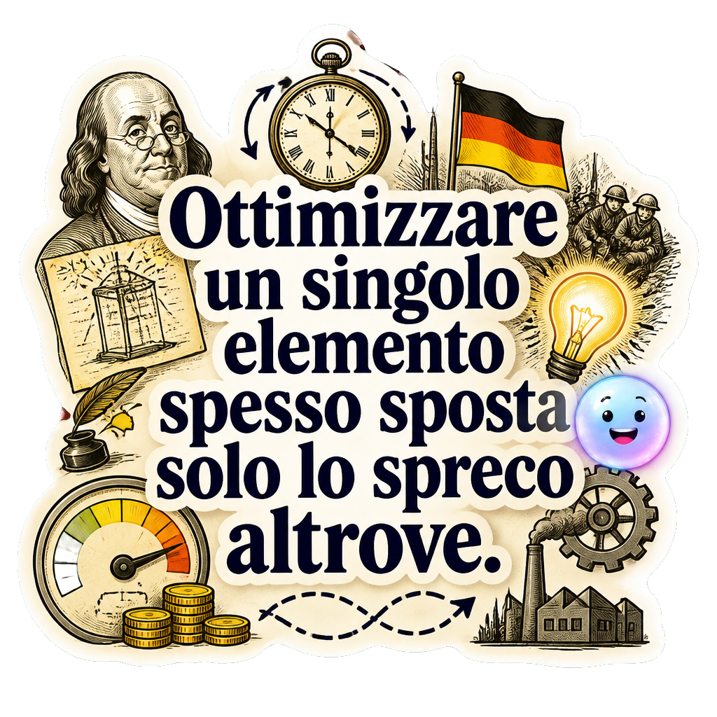 Ottimizzare un singolo elemento spesso sposta solo lo spreco altrove.