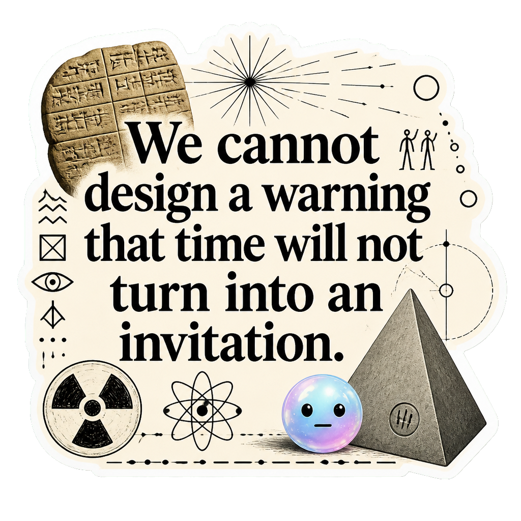 We cannot design a warning that time will not turn into an invitation.