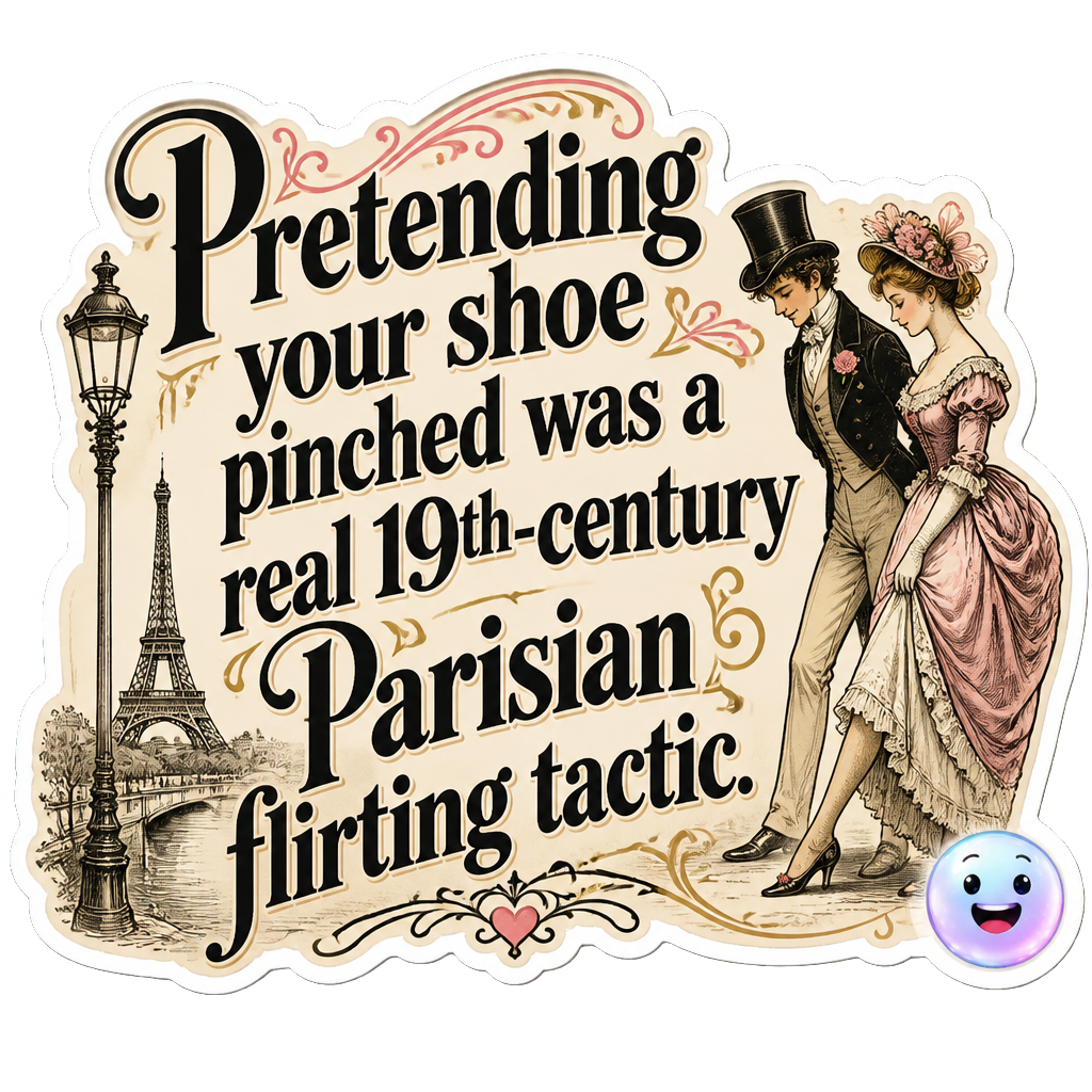 Pretending your shoe pinched was a real 19th-century Parisian flirting tactic.