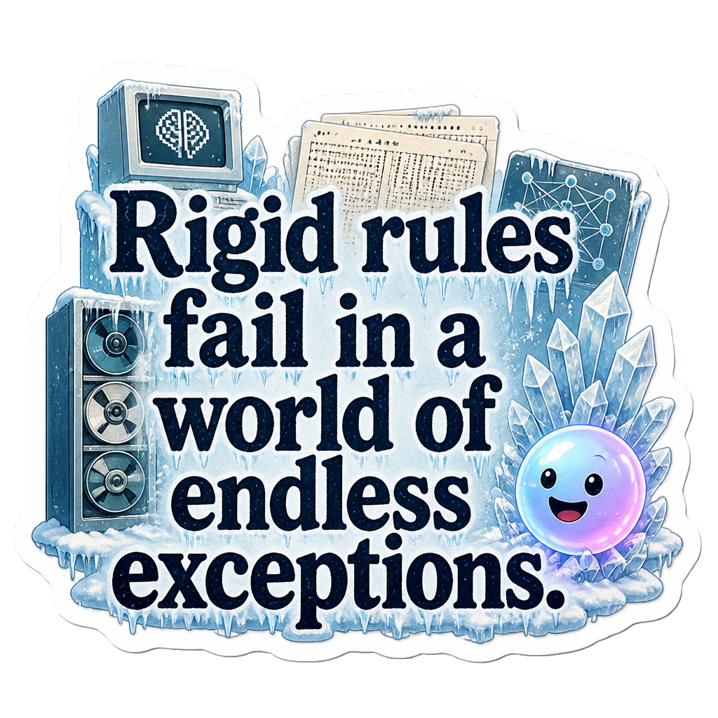 Rigid rules fail in a world of endless exceptions.