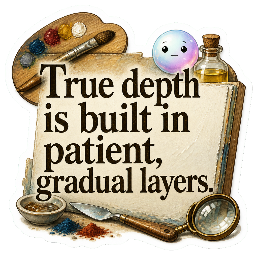 True depth is built in patient, gradual layers.