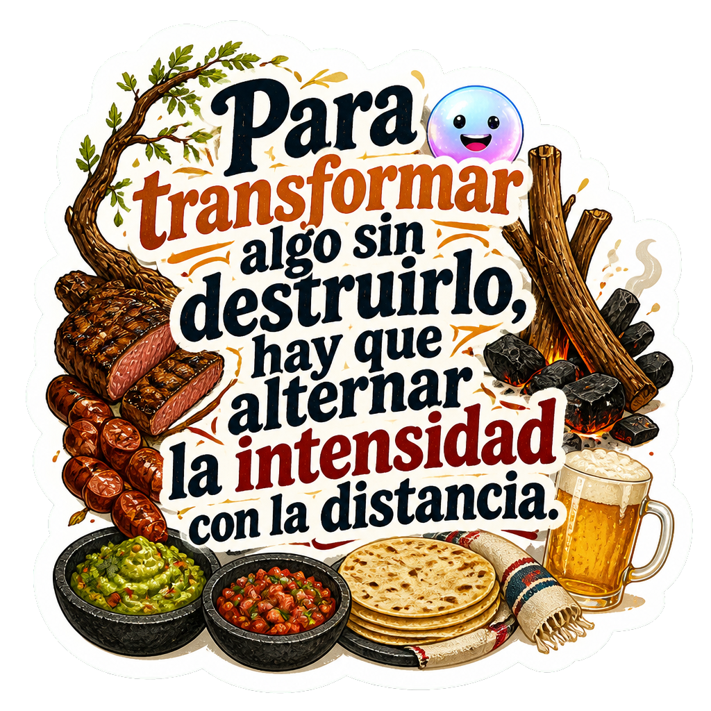 Para transformar algo sin destruirlo, hay que alternar la intensidad con la distancia.