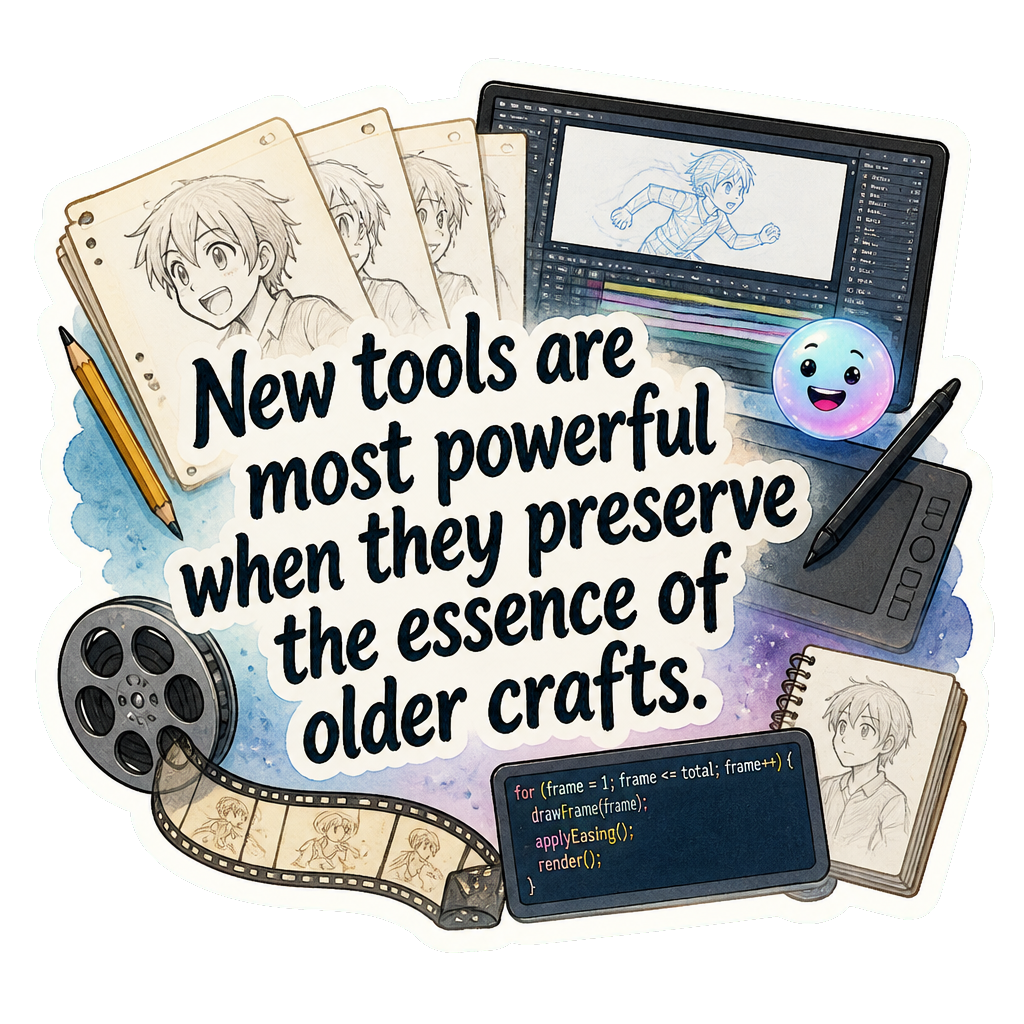New tools are most powerful when they preserve the essence of older crafts.