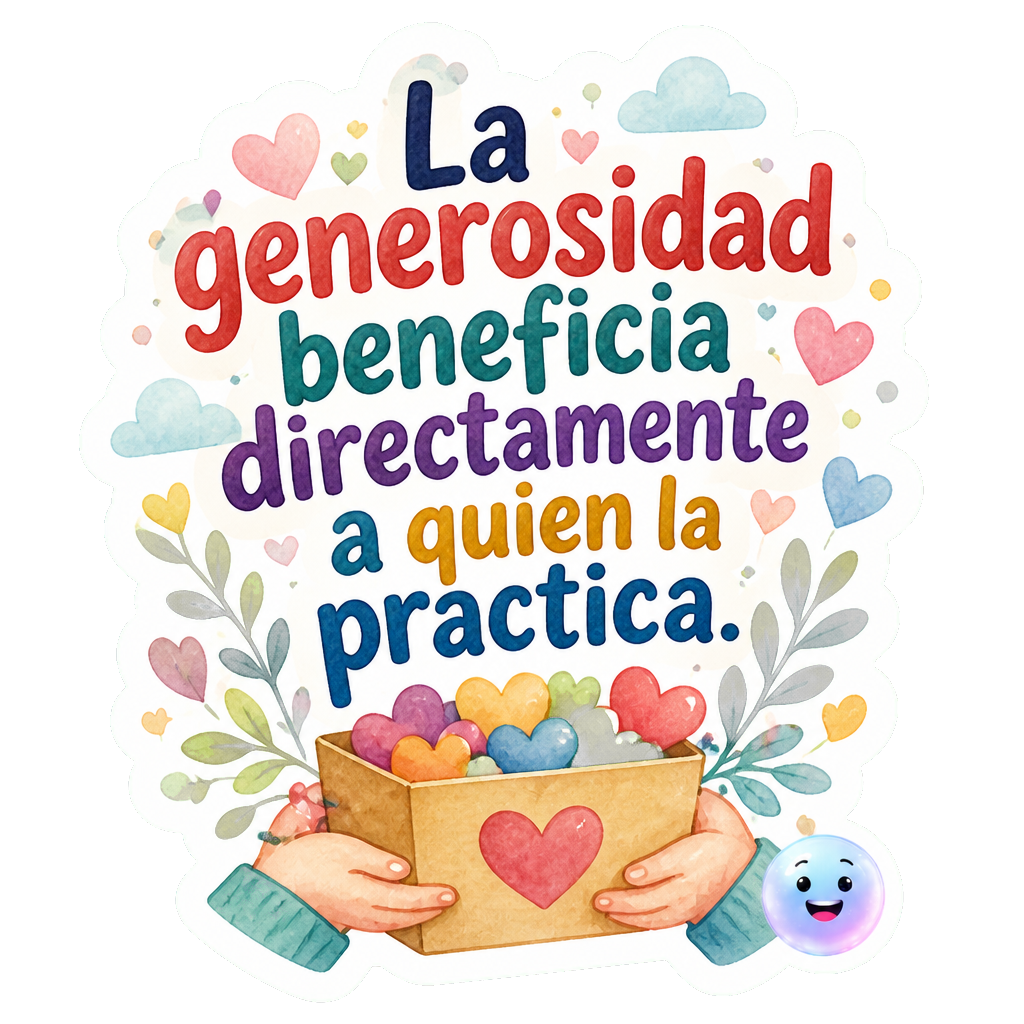 La generosidad beneficia directamente a quien la practica.
