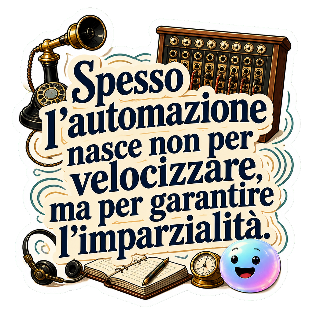 Spesso l'automazione nasce non per velocizzare, ma per garantire l'imparzialità.