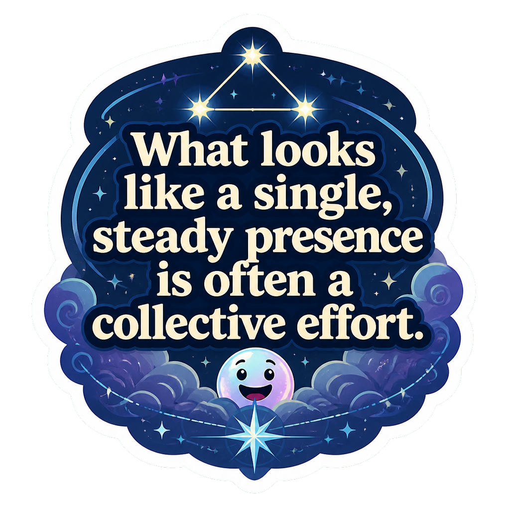 What looks like a single, steady presence is often a collective effort.