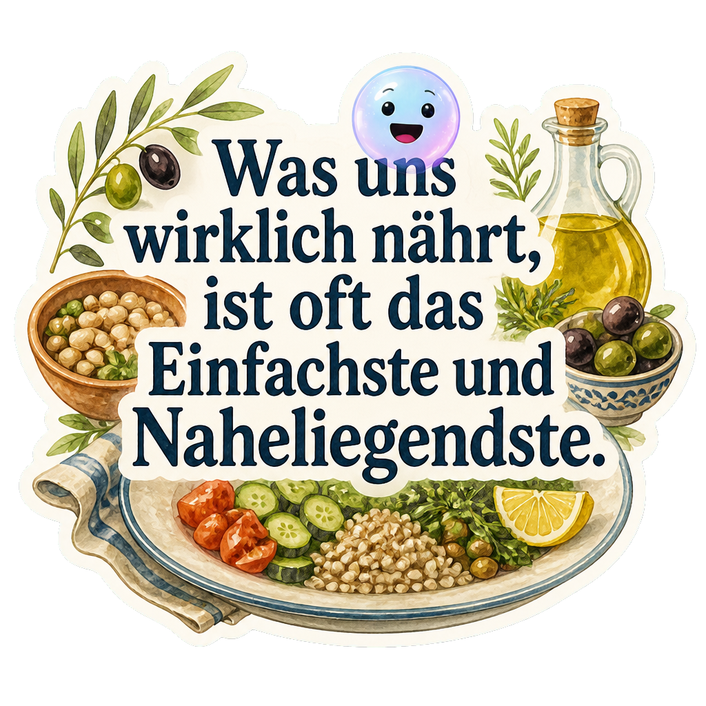 Was uns wirklich nährt, ist oft das Einfachste und Naheliegendste.