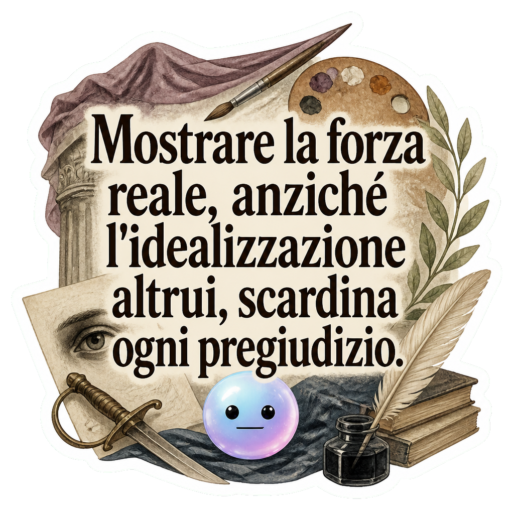 Mostrare la forza reale, anziché l'idealizzazione altrui, scardina ogni pregiudizio.