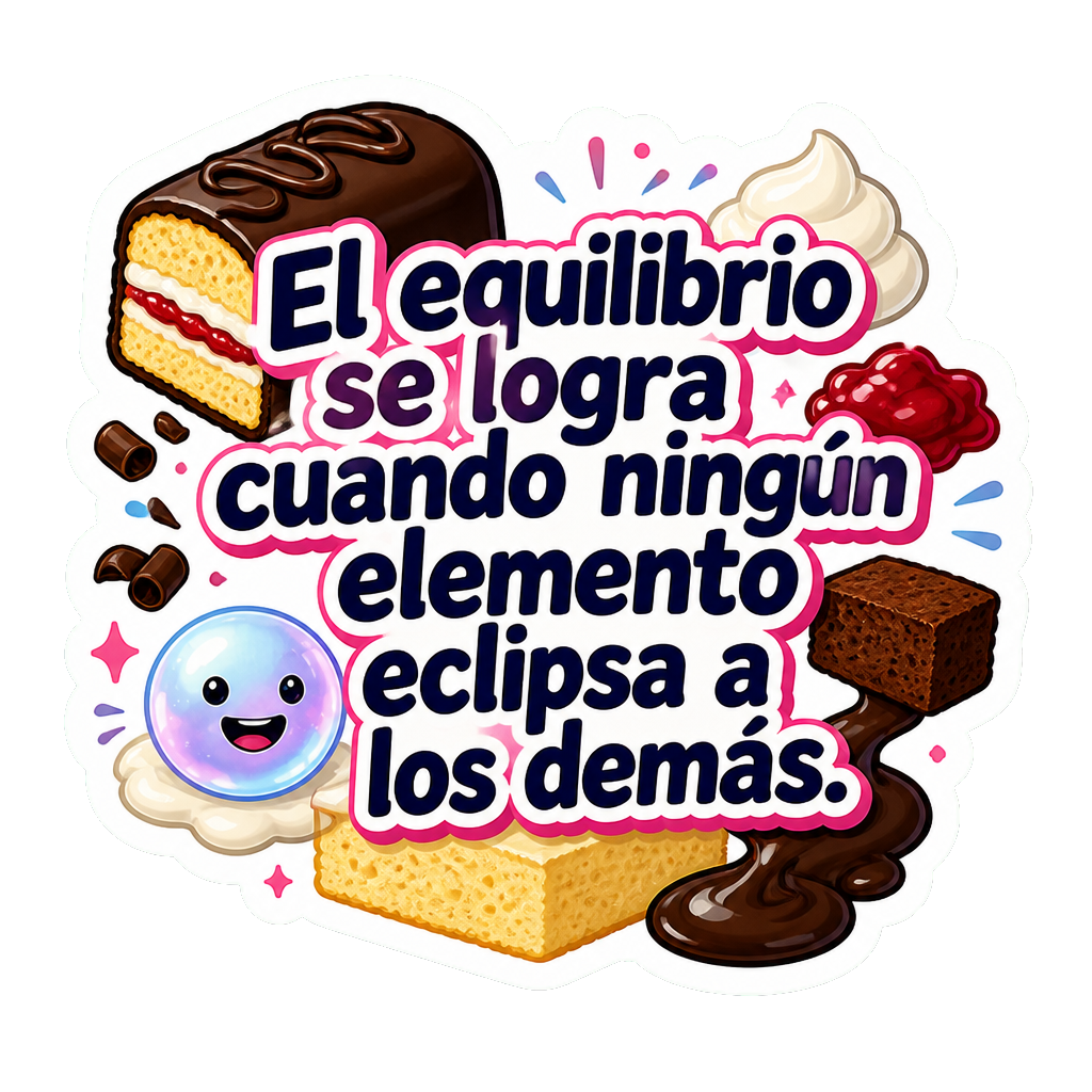 El equilibrio se logra cuando ningún elemento eclipsa a los demás.