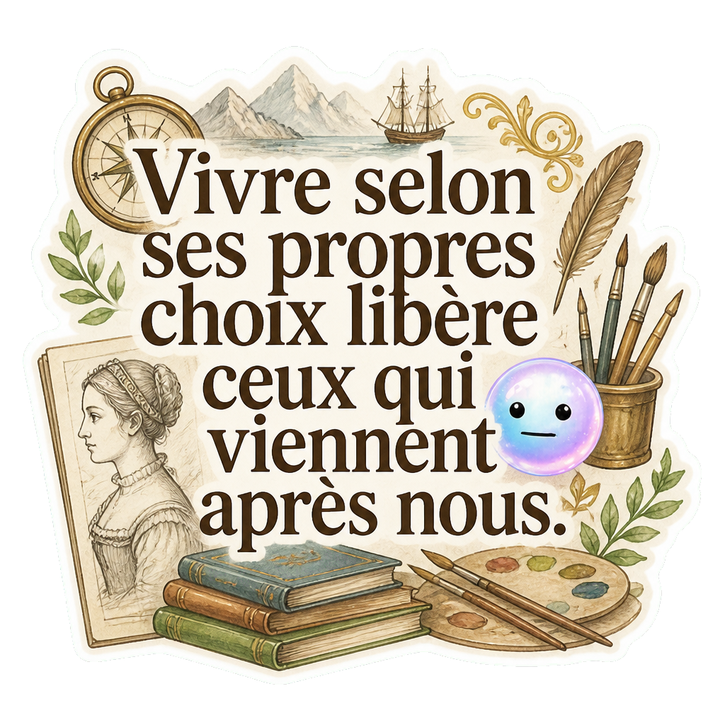 Vivre selon ses propres choix libère ceux qui viennent après nous.