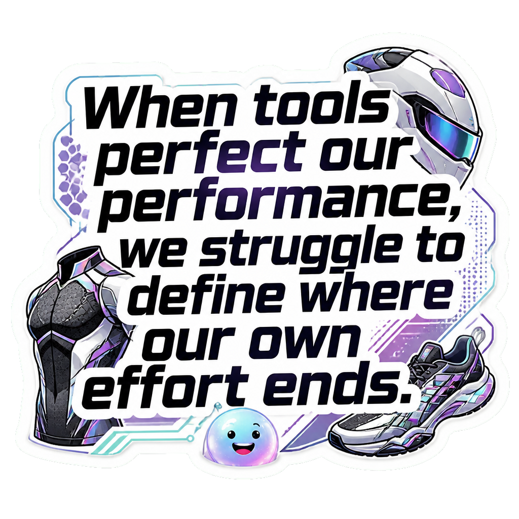 When tools perfect our performance, we struggle to define where our own effort ends.