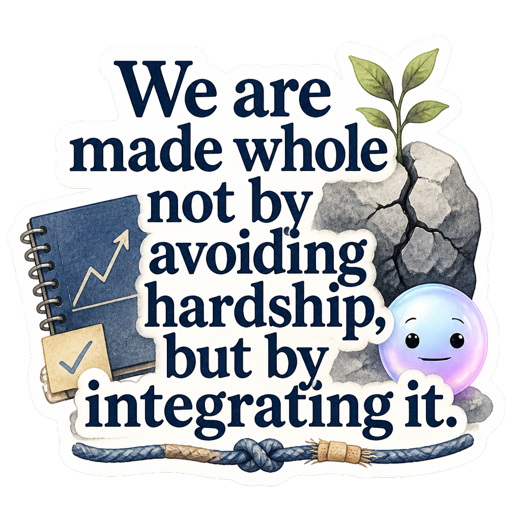 We are made whole not by avoiding hardship, but by integrating it.