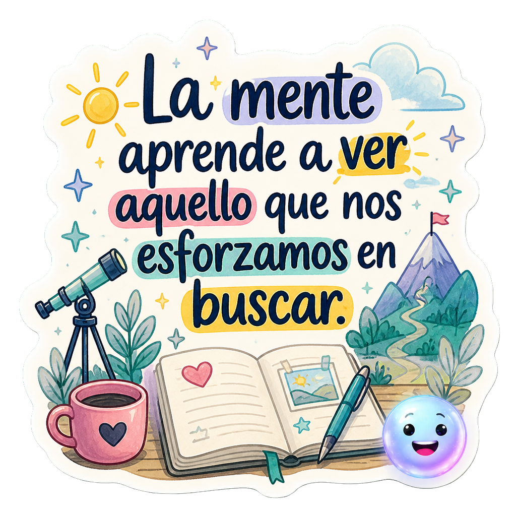 La mente aprende a ver aquello que nos esforzamos en buscar.