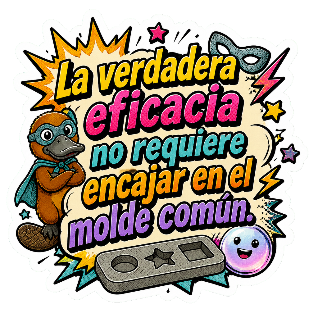 La verdadera eficacia no requiere encajar en el molde común.
