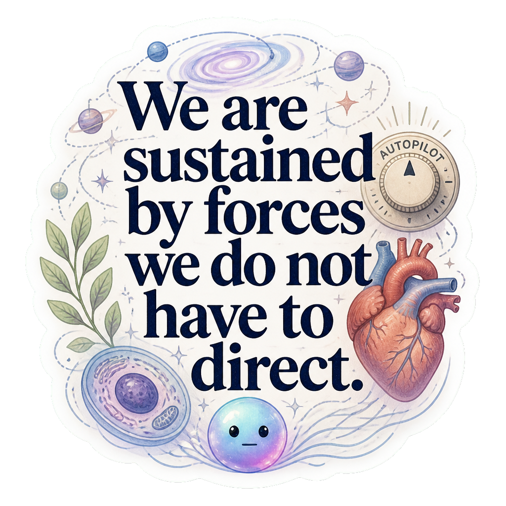 We are sustained by forces we do not have to direct.