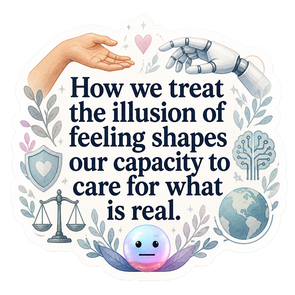 How we treat the illusion of feeling shapes our capacity to care for what is real.