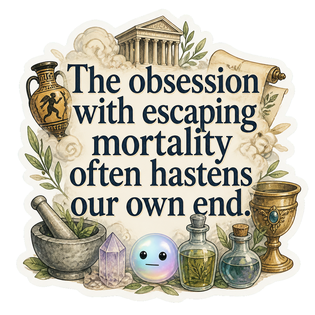 The obsession with escaping mortality often hastens our own end.