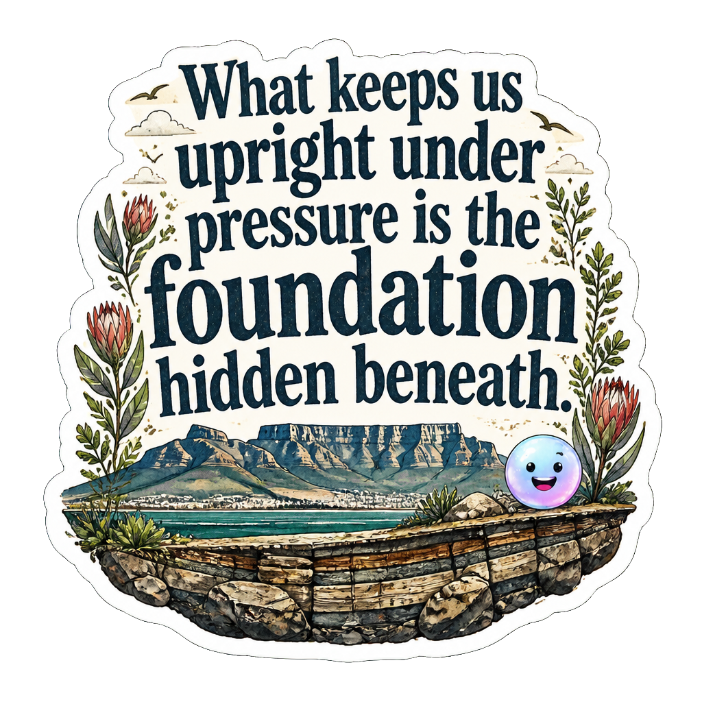 What keeps us upright under pressure is the foundation hidden beneath.