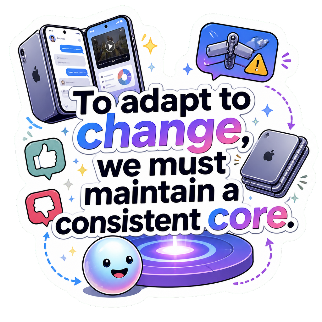 To adapt to change, we must maintain a consistent core.