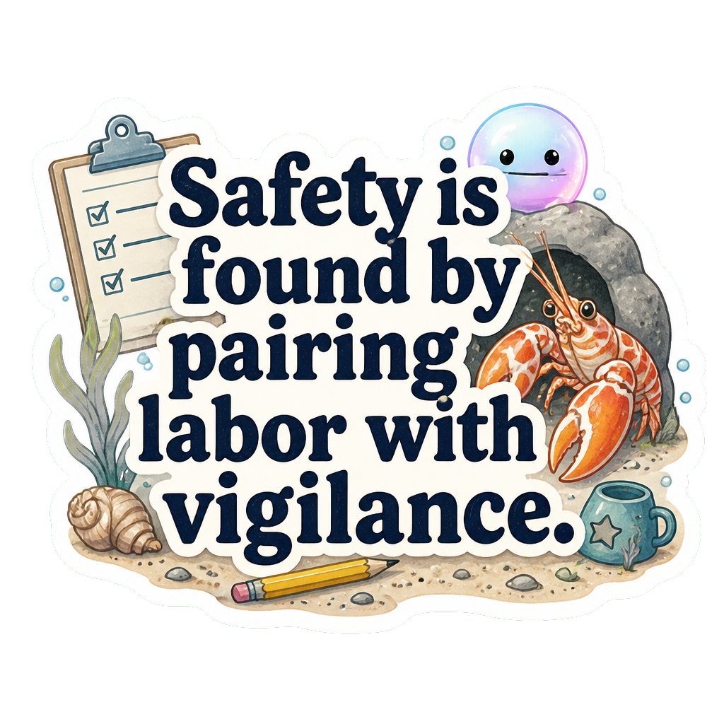 Safety is found by pairing labor with vigilance.