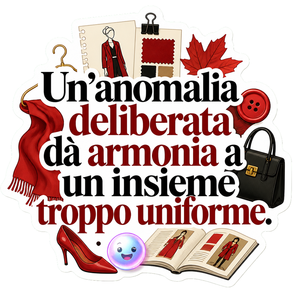 Un'anomalia deliberata dà armonia a un insieme troppo uniforme.