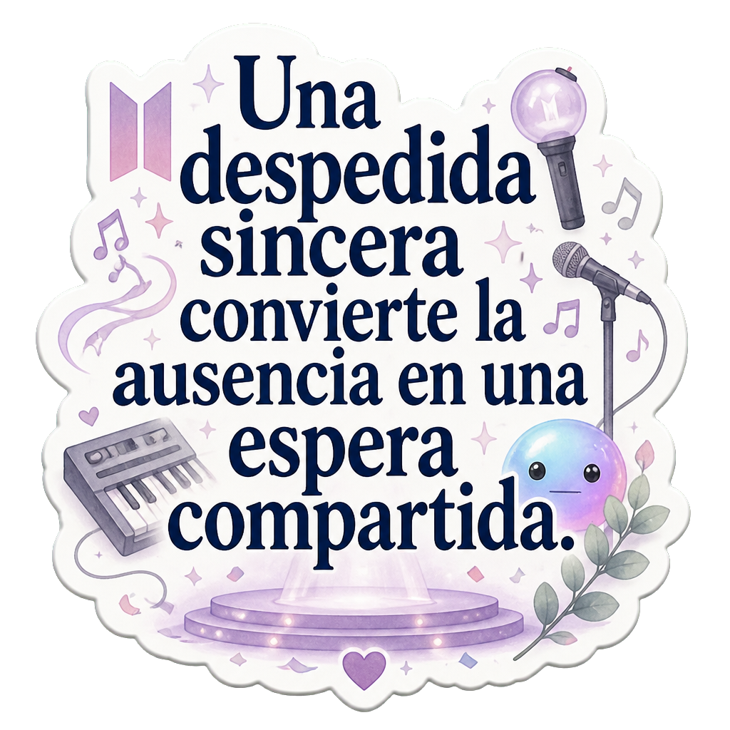 Una despedida sincera convierte la ausencia en una espera compartida.