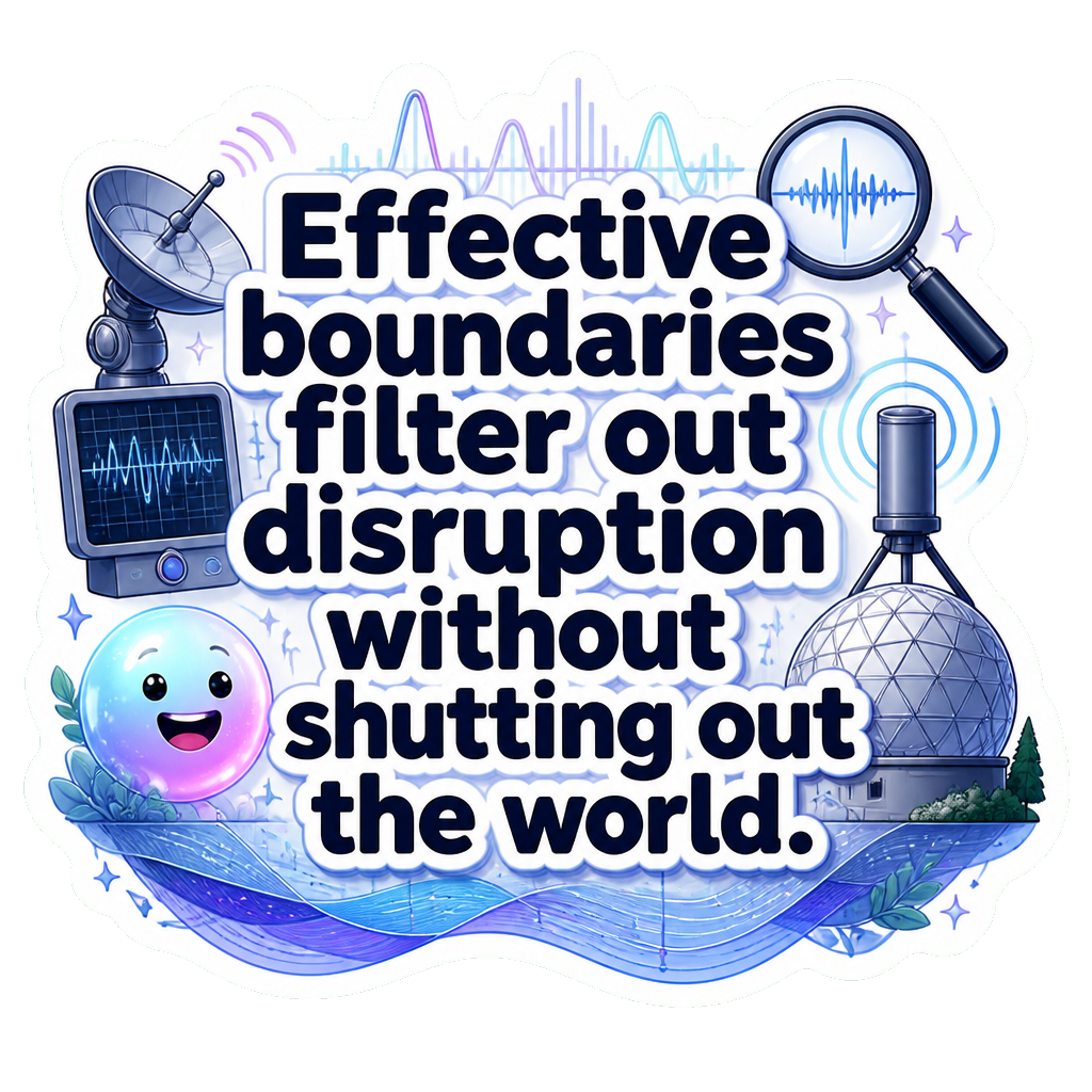 Effective boundaries filter out disruption without shutting out the world.