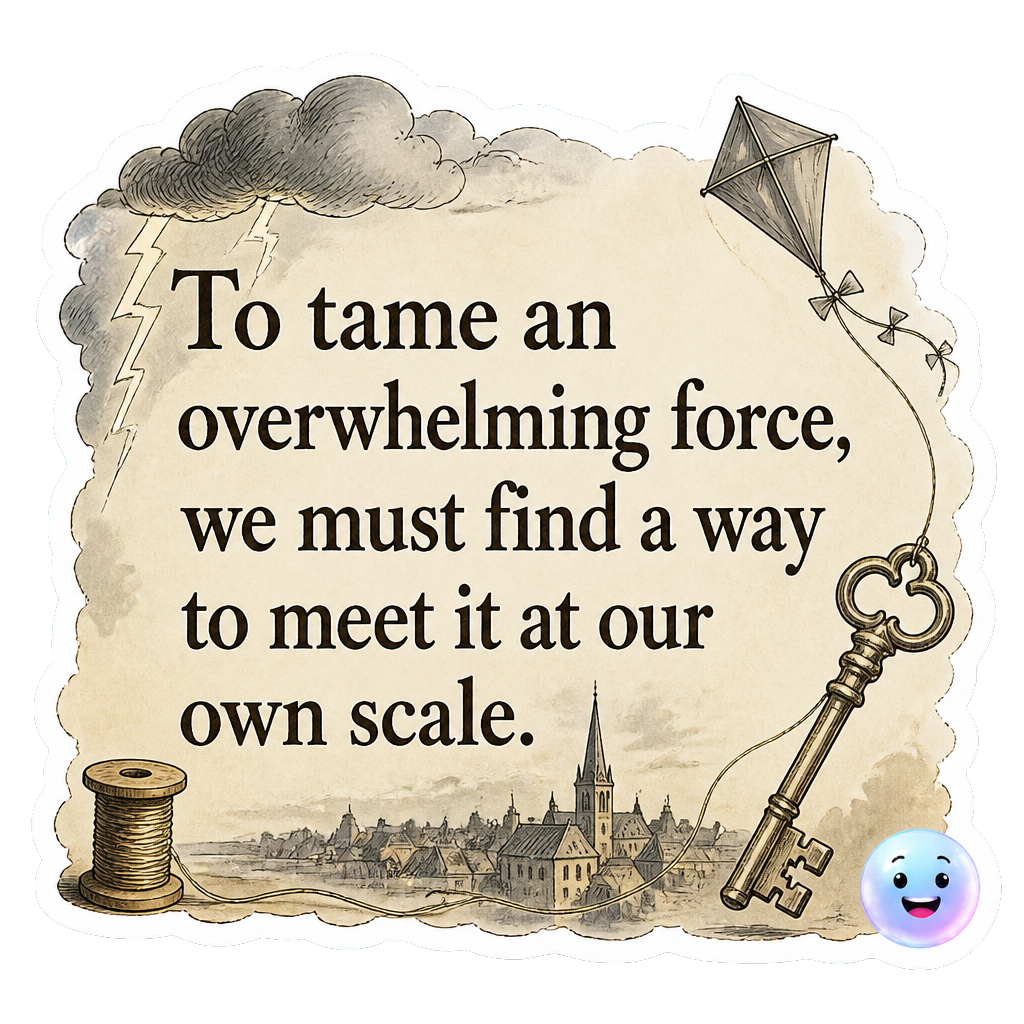 To tame an overwhelming force, we must find a way to meet it at our own scale.
