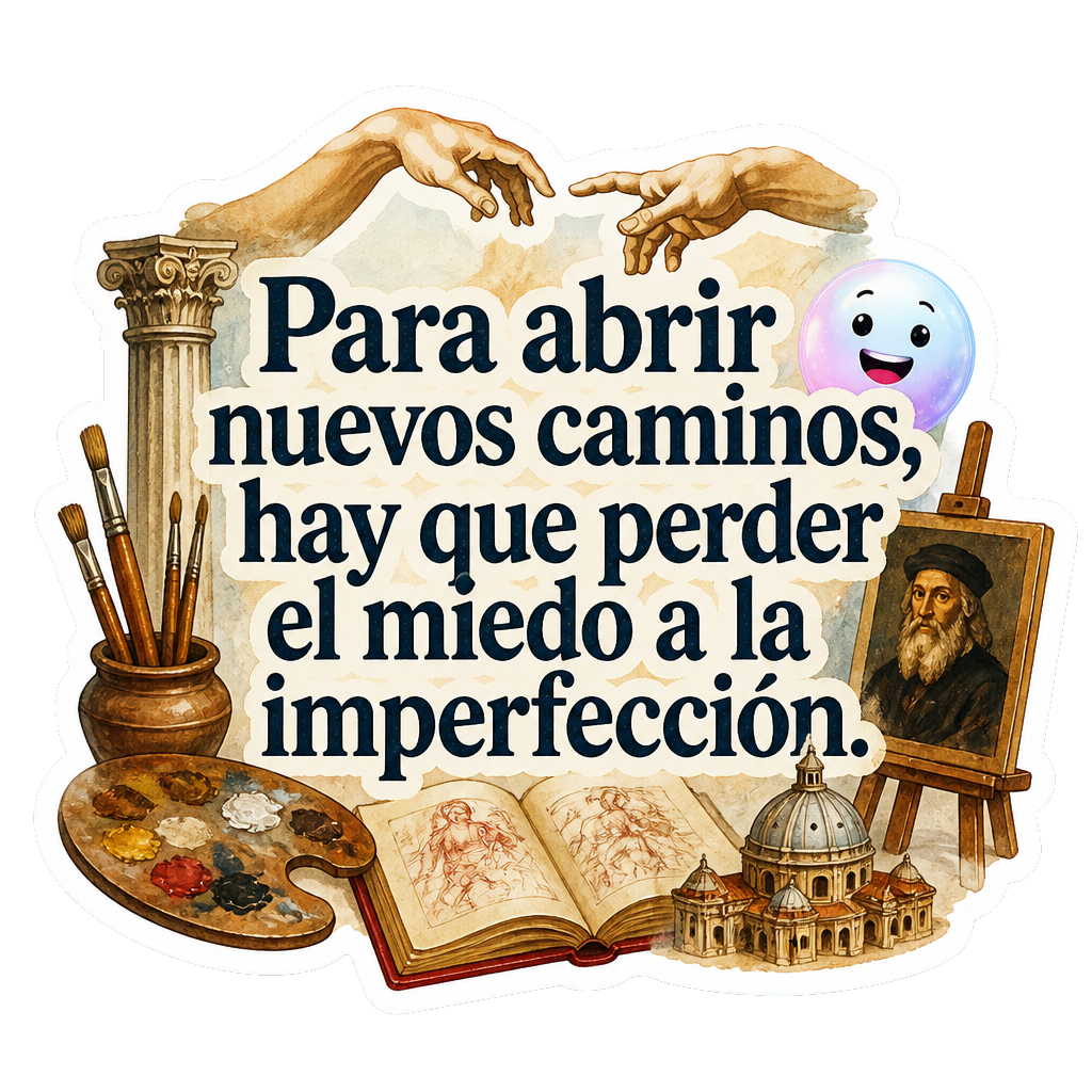Para abrir nuevos caminos, hay que perder el miedo a la imperfección.