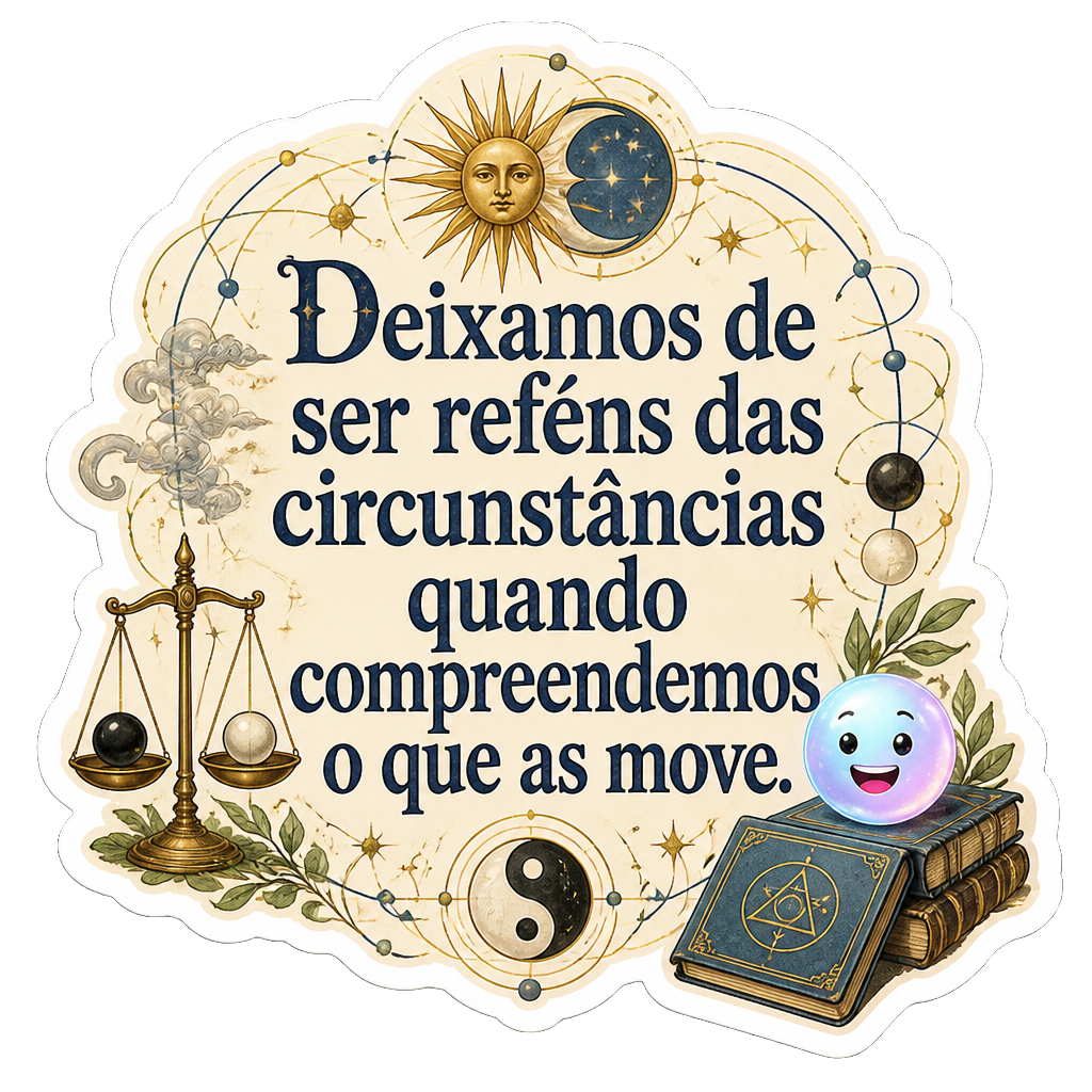 Deixamos de ser reféns das circunstâncias quando compreendemos o que as move.