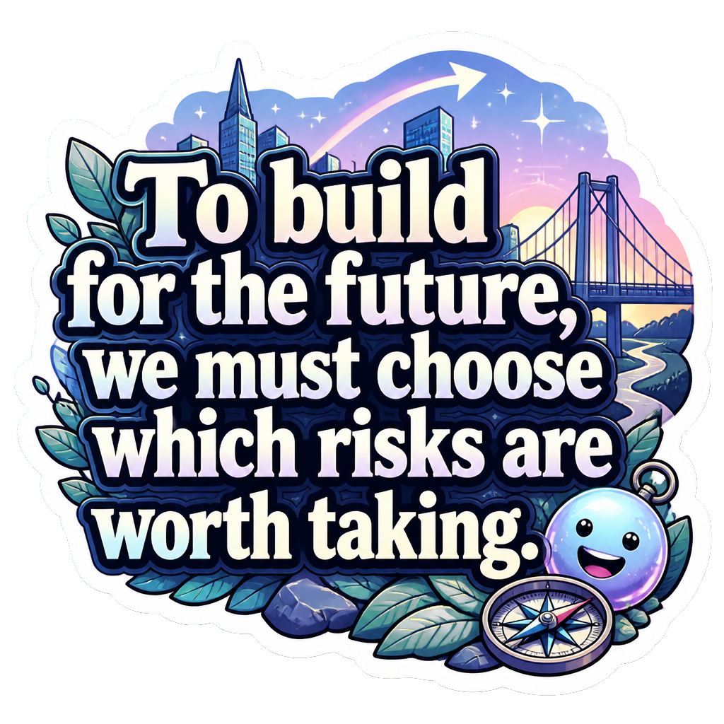 To build for the future, we must choose which risks are worth taking.