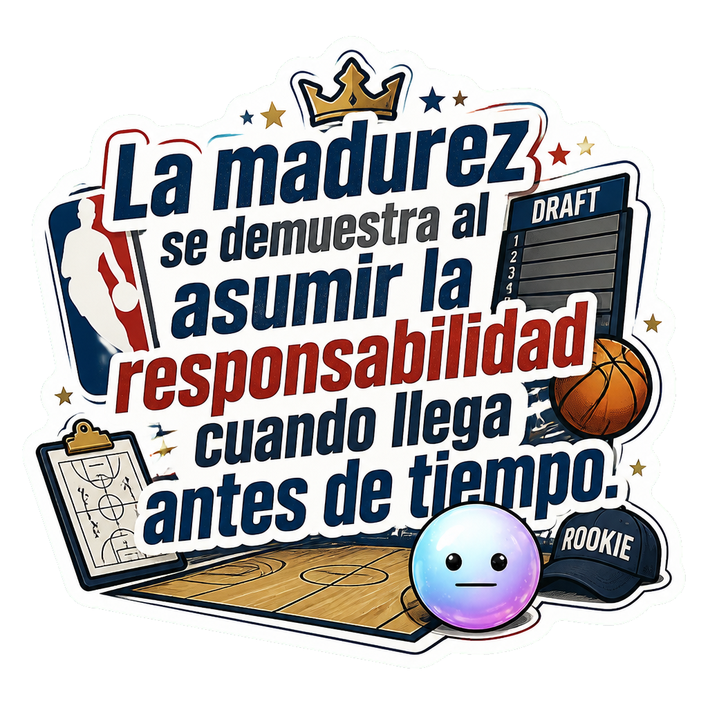La madurez se demuestra al asumir la responsabilidad cuando llega antes de tiempo.