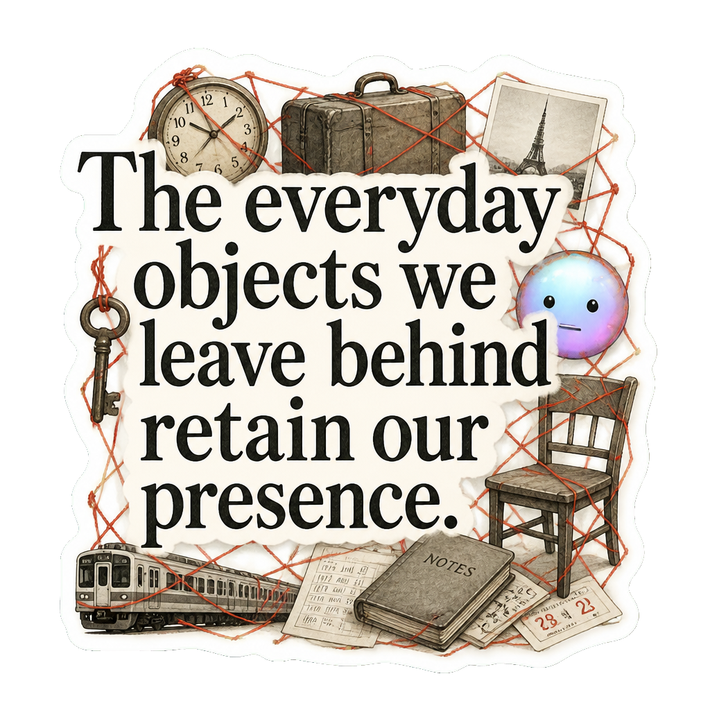 The everyday objects we leave behind retain our presence.