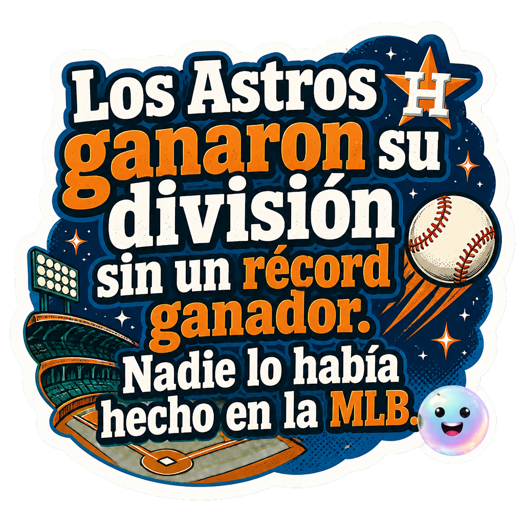 Los Astros ganaron su división sin un récord ganador. Nadie lo había hecho en la MLB.