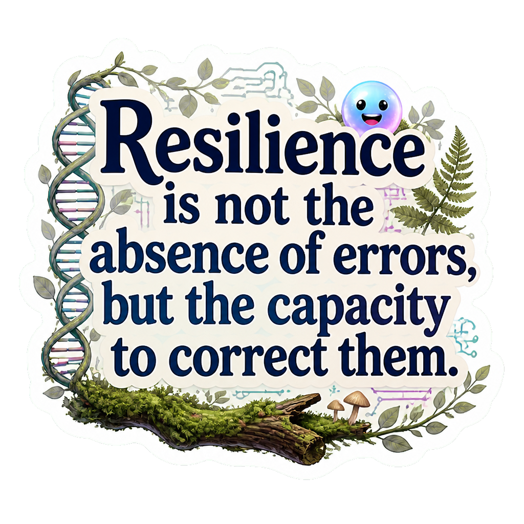 Resilience is not the absence of errors, but the capacity to correct them.