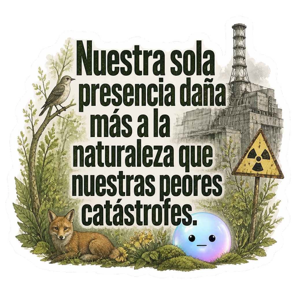 Nuestra sola presencia daña más a la naturaleza que nuestras peores catástrofes.