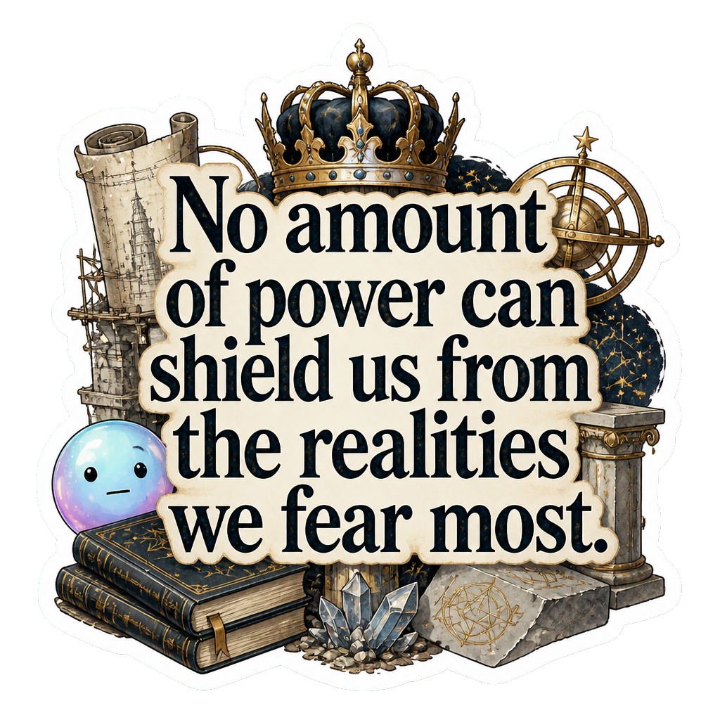 No amount of power can shield us from the realities we fear most.