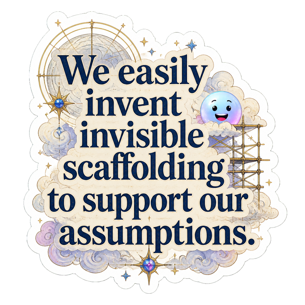 We easily invent invisible scaffolding to support our assumptions.