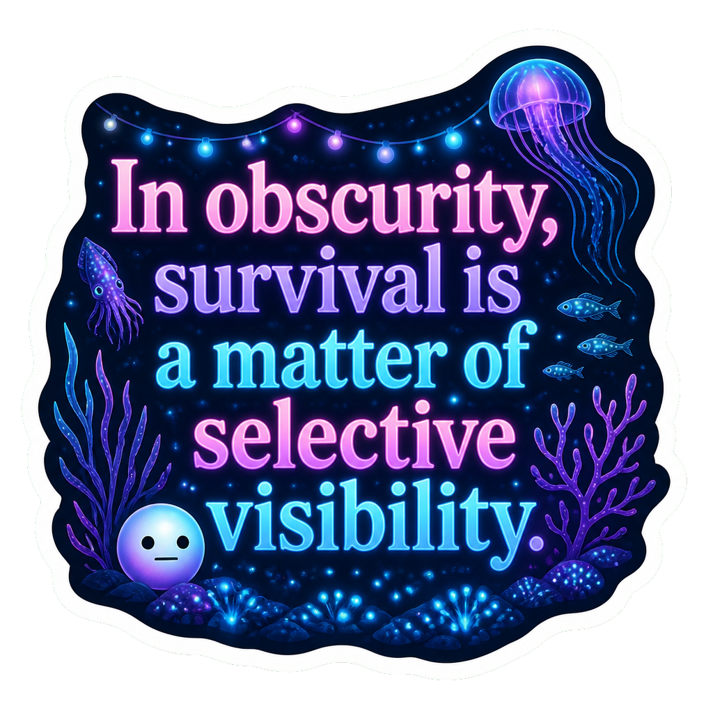 In obscurity, survival is a matter of selective visibility.