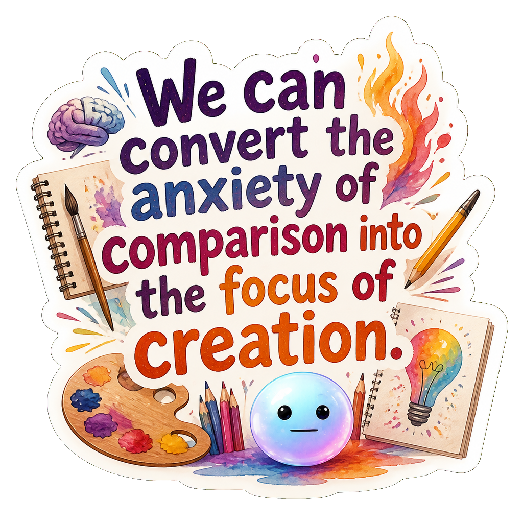 We can convert the anxiety of comparison into the focus of creation.