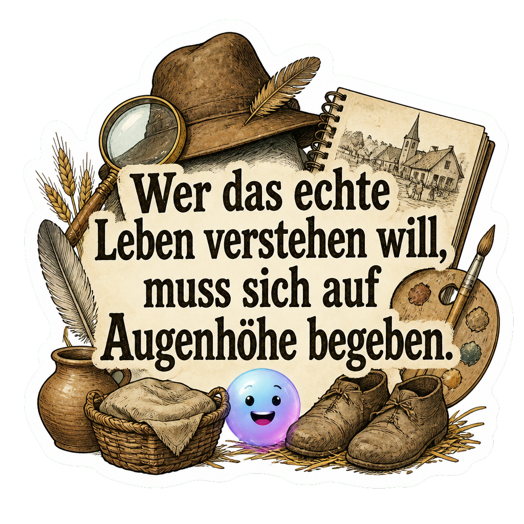 Wer das echte Leben verstehen will, muss sich auf Augenhöhe begeben.