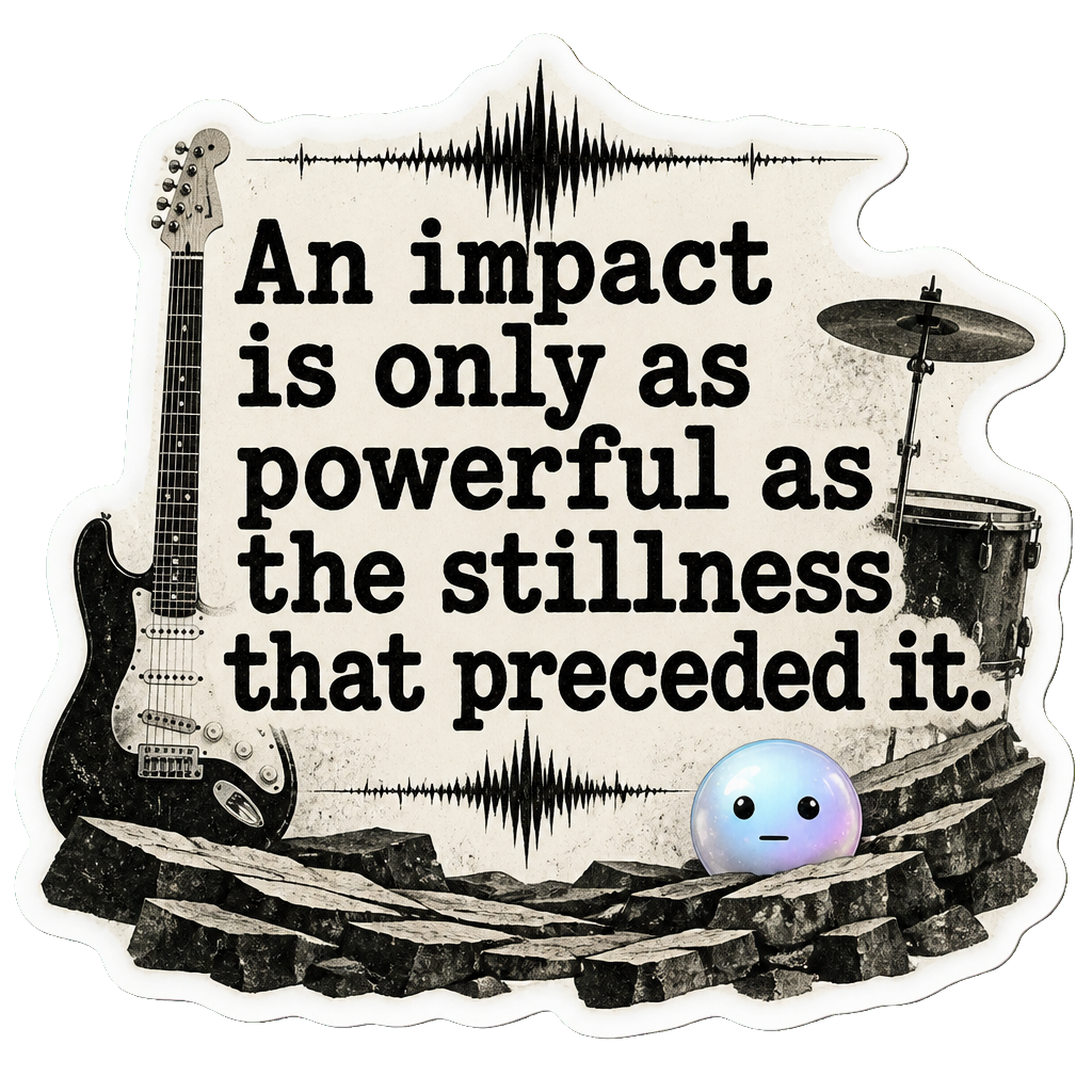 An impact is only as powerful as the stillness that preceded it.