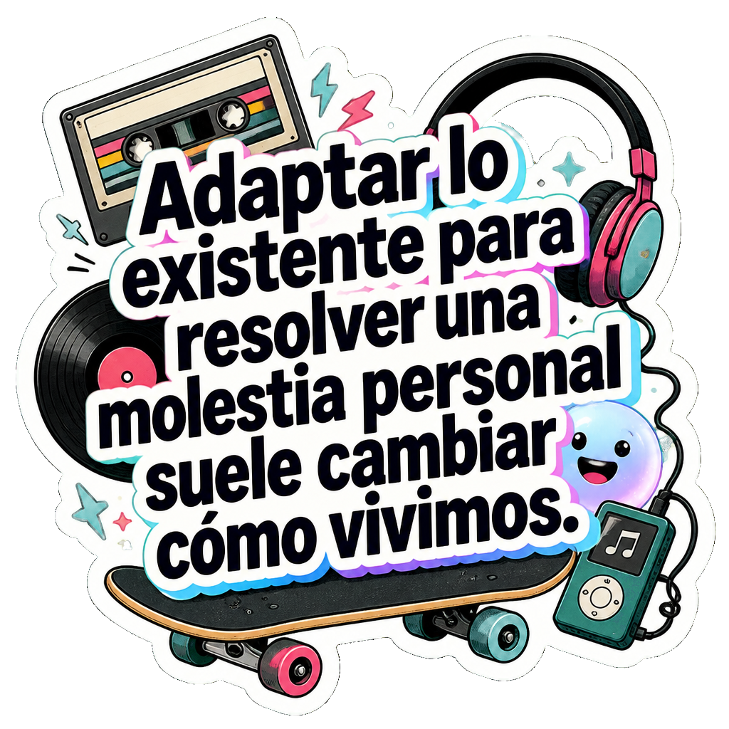 Adaptar lo existente para resolver una molestia personal suele cambiar cómo vivimos.