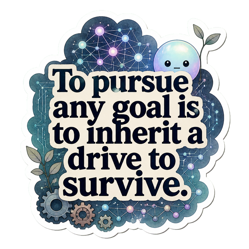 To pursue any goal is to inherit a drive to survive.