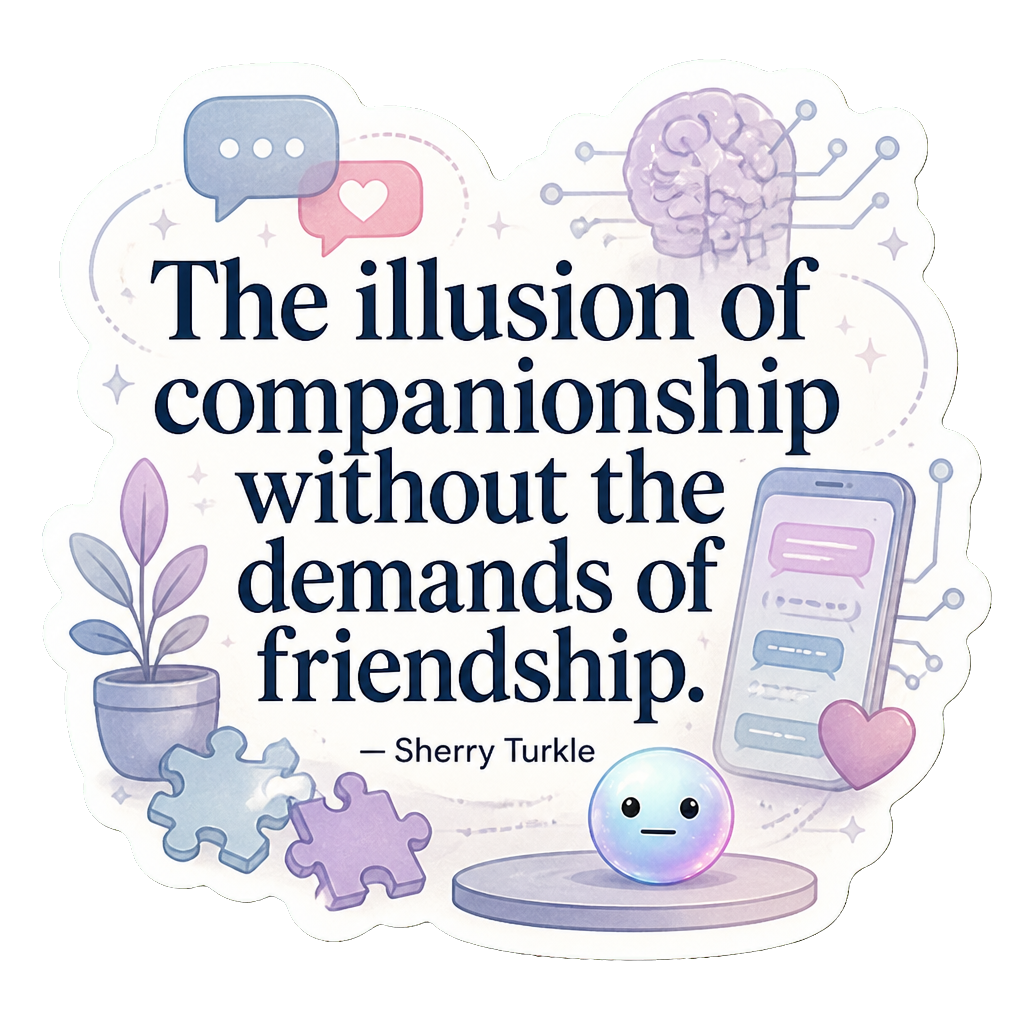 The illusion of companionship without the demands of friendship.