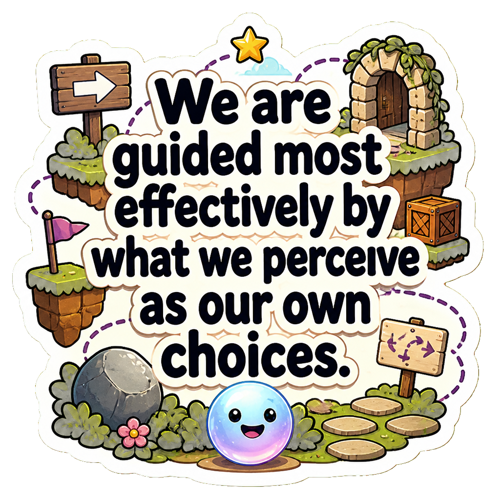 We are guided most effectively by what we perceive as our own choices.