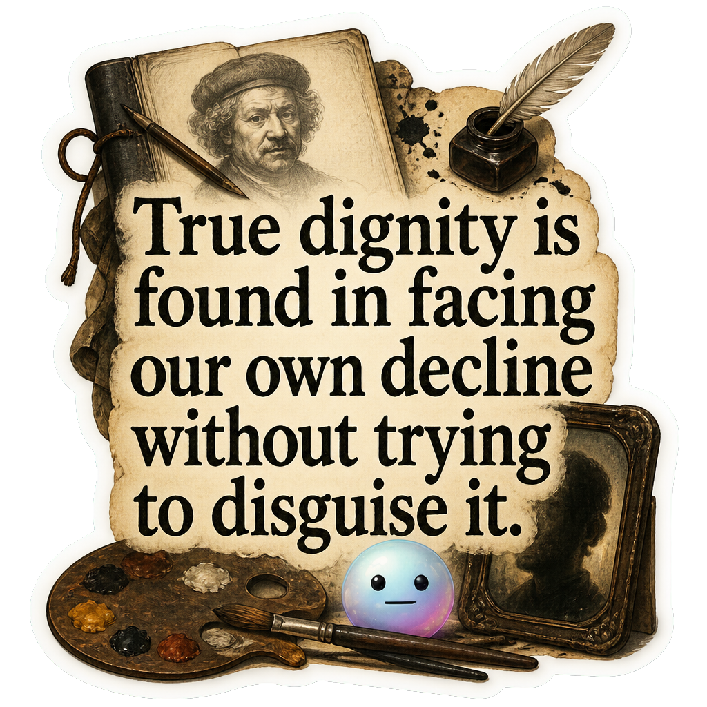 True dignity is found in facing our own decline without trying to disguise it.