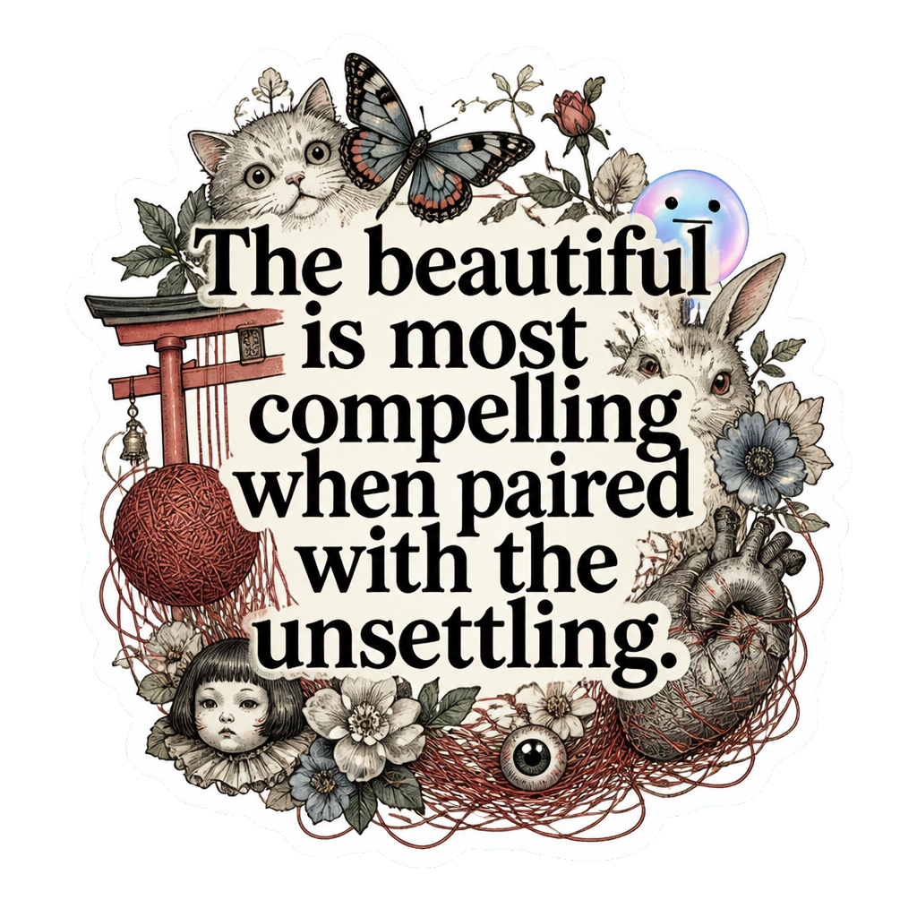 The beautiful is most compelling when paired with the unsettling.