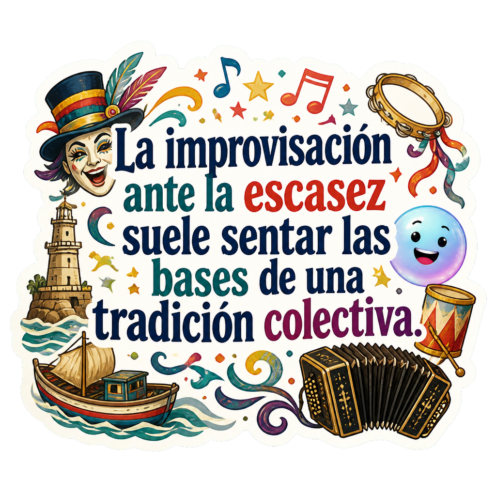 La improvisación ante la escasez suele sentar las bases de una tradición colectiva.